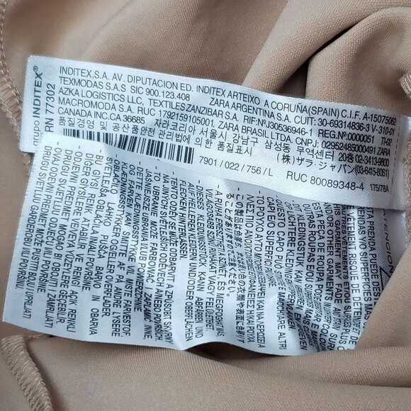 Zara Python Snake Skin Pattern Leggings Women's Animal Wild Boa Shape Stretch L - Picture 7 of 7